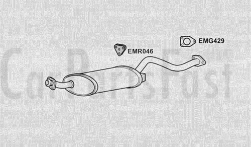 Excl3004 exhaust middle box - middle,