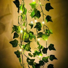 Ivy Leaves 10M LED Fairy String Lights Battery Garland Indoor Wedding Decor UK