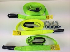 Tow strap kit HI VIZ GREEN /