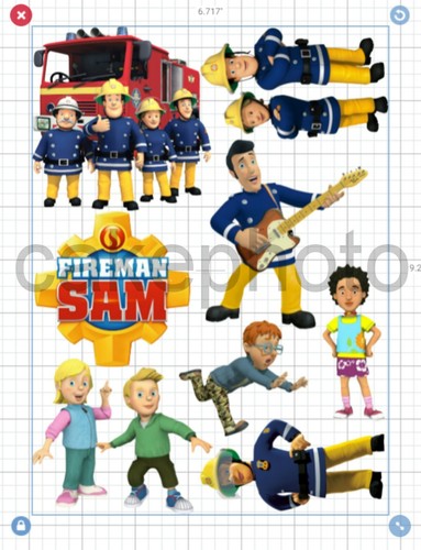 Fireman sam edible icing - fireman, cake