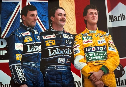 Nigel mansell hand - hand, signed