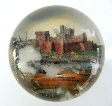 Victorian Paperweight - Peel Castle - Isle of Mann - some damage