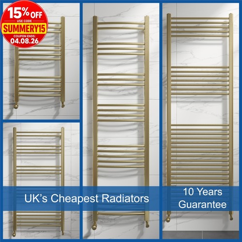 Brushed brass heated towel - brushed,