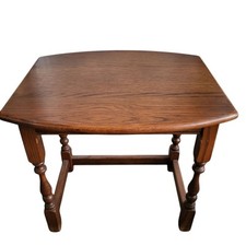 Vintage Old Charm Oak Side Table Height 45cm