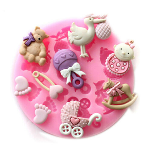 Baby shower silicone - shower, fondant