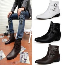 Mens Pointed Toe Ankle Boots