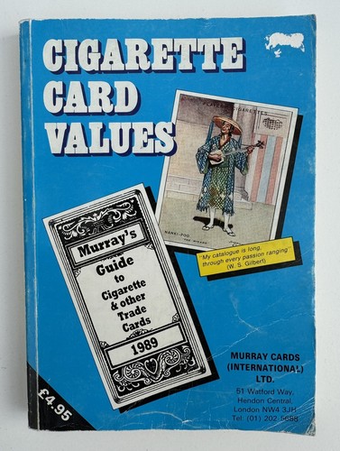Cigarette card values 1989 - card,