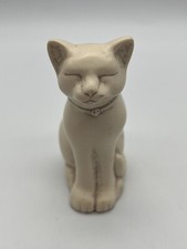 Eclipse Wales White Soapstone Soap Stone Cat Ornament Figure