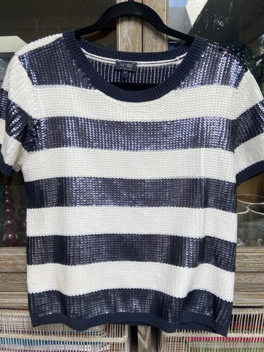 Armani jeans top navy white - armani,