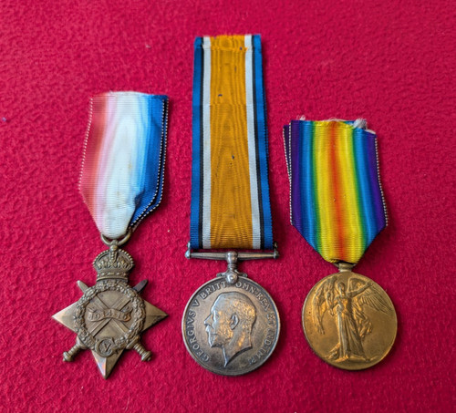 Wwi 1914 star medal trio - wwi,