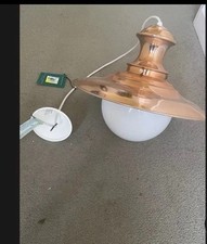 David Hunt Brass Copper Effect Fisherman Pendant Light (unused)