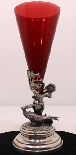 Vintage epergne cranberry - vintage,