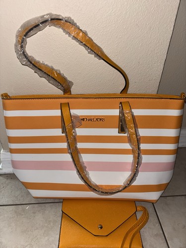 Michael kors striped - kors, tote