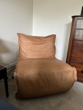 Halo Leather Reclining Chair In Brown