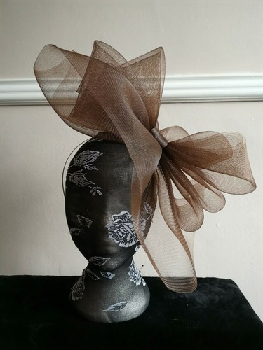 Brown headband crin fascinator - brown,
