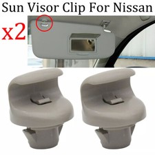 2PCS Sun Visor Clip Holder Bracket For Nissan Qashqai J10 Juke F15 Tiida C12