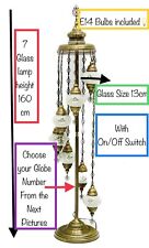 New Customisable Turkish Moroccan Style Handmade 3/5/7/9 Glass Floor Lamp