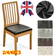 Dining Chair Seat Covers PU Leather Waterproof Stretch Wedding Slip Protector HS