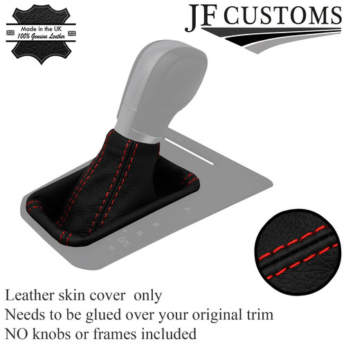 Red stitch leather - leather, auto