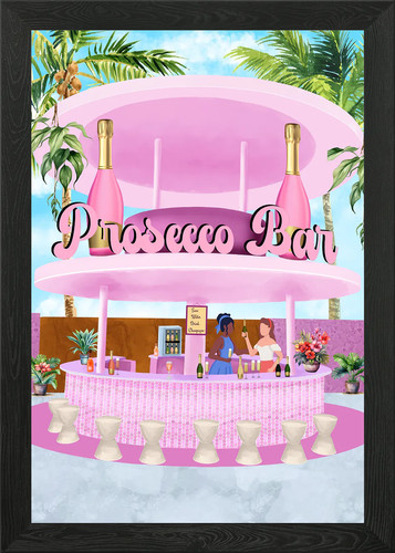 Prosecco bar framed wall - wall, art