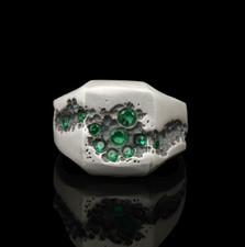 Men's Emerald Signet Ring