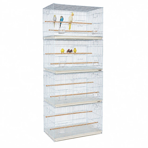 Manu white bird cage set - white,