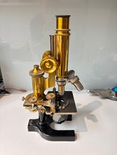antique brass microscope