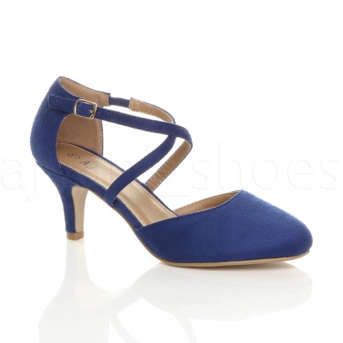 Womens ladies mid high heel - ladies,