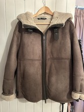 Zara Faux Sheepskin Jacket L Never Worn