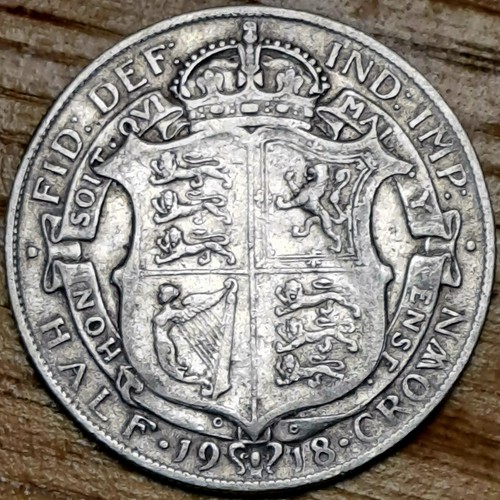 1918 king george half - v,