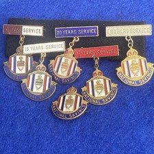 C1930/40s Set X 6 NATIONAL SAVINGS MOVEMENT  BADGES & BARS by  Fattorini & Sons