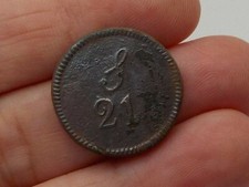Nice 1770's Gold Guinea Coin Weight Metal Detecting Find