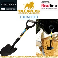 DRAPER Round Point Mini Builders Shovel DIY Fibreglass Shaft YD Shaped Handle UK
