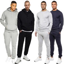 Kruze Mens Tracksuit Set Crew Neck Long Sleeves Pullover Sweatshirt and Joggers