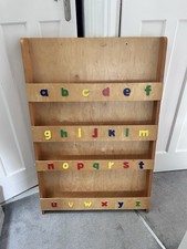 Tidy Books Alphabet Bookcase, Natural Pine finish