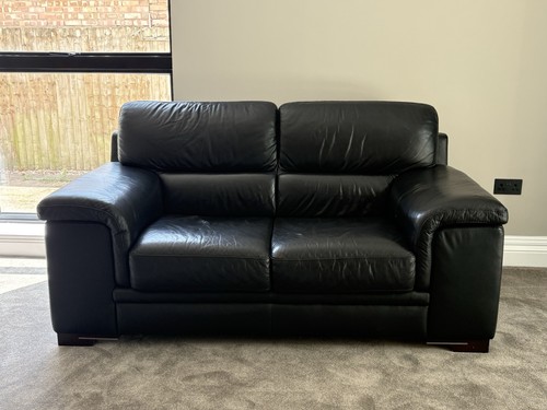 Black leather large - , seater