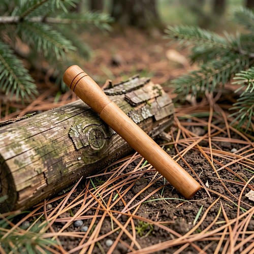 Natural wooden whistle - natural, 10"