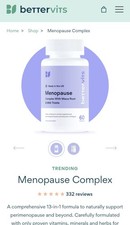 2 x Bettervits Menopause Complex With Maca Root & Milk Thistle.  RRP £54.