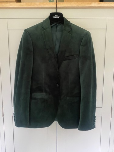 Mens moss bros green velvet - green,