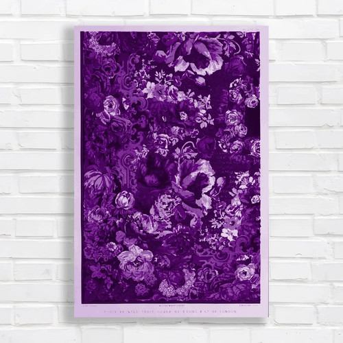 Vintage floral tapestry purple - vintage,