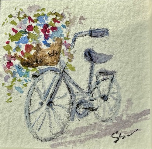 Miniature original watercolour - miniature,