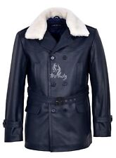 GERMAN PEA  COAT Navy Fur Men