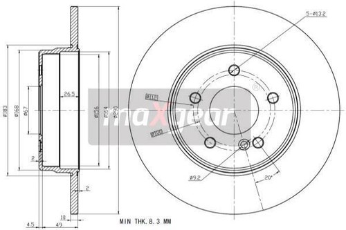 Brake disc for - 2x,