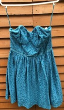Jack Wills London Strapless Summer Party Short Teal Dress Size 10