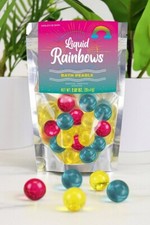 Rainbow liquid bath - liquid, pearls
