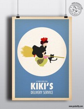 KIKI'S DELIVERY SERVICE - Minimalist Ghibli Movie Poster Minimal Posteritty