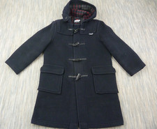 Gloverall Kids Duffle Coat 4/5 Yrs Navy Wool Blend Toggle Jacket Made in England