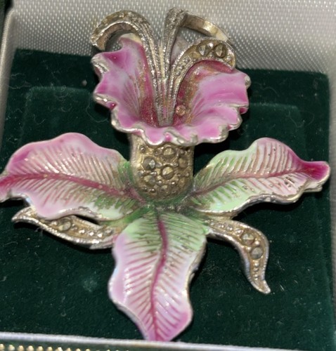 Vintage pink purple enamel - pink/purple,