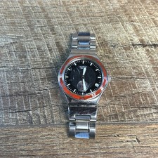 Swatch Swiss Irony Stainless Steel Men's Wristwatch 1 Jewel-Swiss Made-New Batt