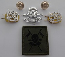 British Army Queens Royal Lancers Staybright Cap Collar Badges Buttons & TRF